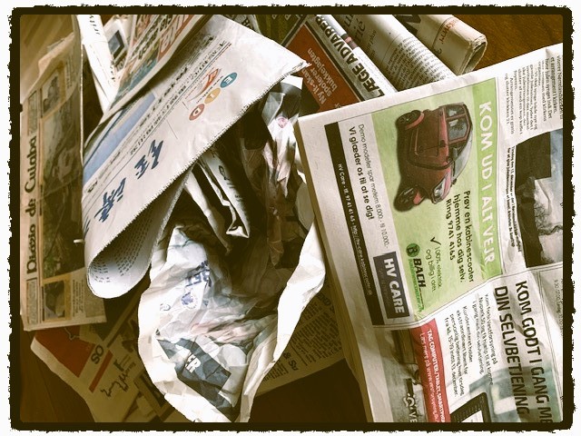 A rubble of newspapers vintage style